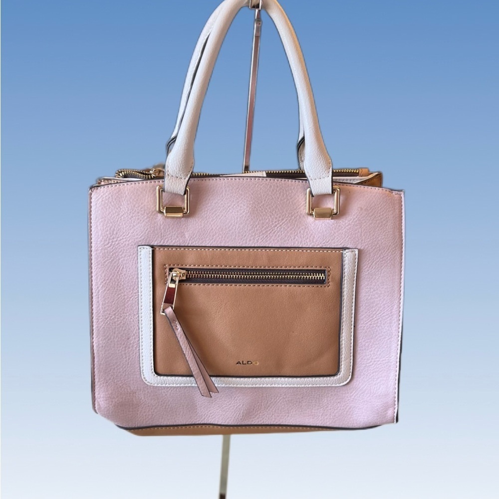 Aldo Blush Pink and Tan Tote Bag